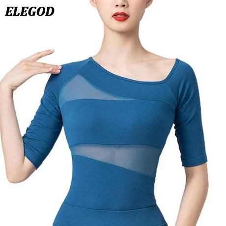 Ladies Dance Tops For Women Ballroom Latin Yoga
