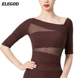 Ladies Dance Tops For Women Ballroom Latin Yoga