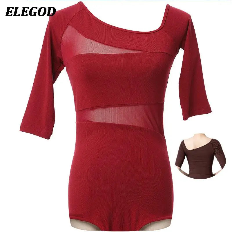 Ladies Dance Tops For Women Ballroom Latin Yoga