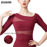 Ladies Dance Tops For Women Ballroom Latin Yoga