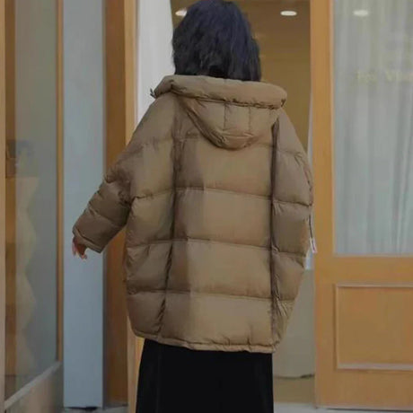 Lagabogy New Winter Women White Duck Down Loose