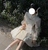 Lolita White Long Sleeve Dresses For Women Cheongsams