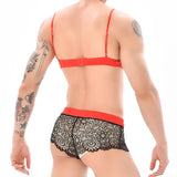 Men Sexy Crossdressing Erotic Sissy Lingerie See Through