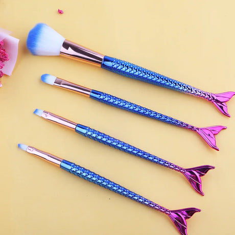 Mermaid Makeup Brushes Cosmetic Powder Eye Shadow