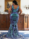 Missord Gold Sequin Wedding Party Dress Elegant Women