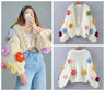 Mosimolly Cardigan Women Sweater Handmade Flower Sweater Cardigan
