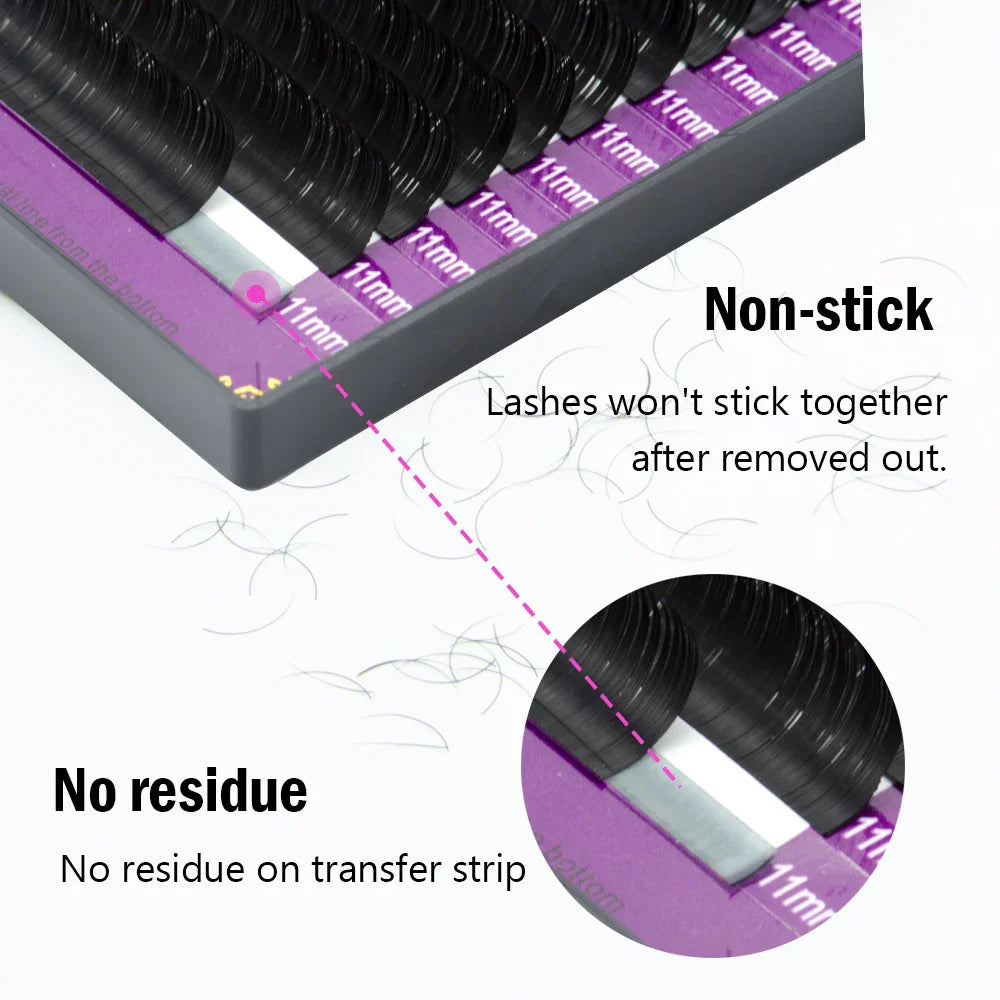 Nagaraku Bulk Purple One Length Mink Eyelash