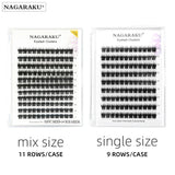 Nagaraku Diy Cluster Eyelash Extension Dovetail Segmented Lashes