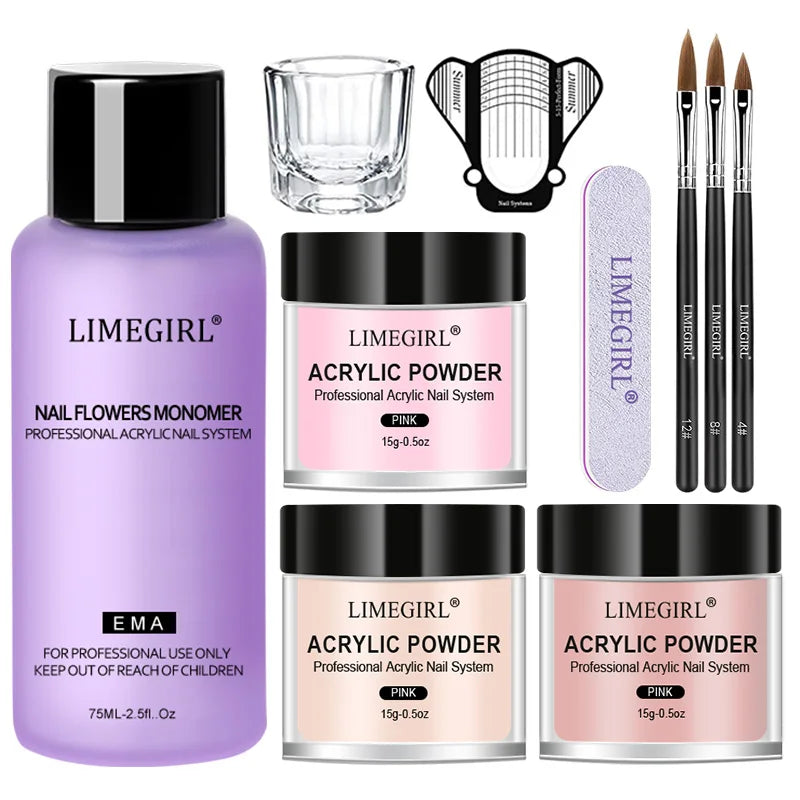 Nail Acrylic Powder And Liquid Monomer Nails Art