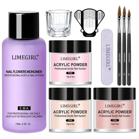 Nail Acrylic Powder And Liquid Monomer Nails Art