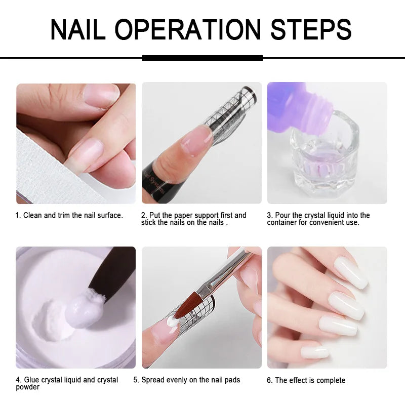 Nail Acrylic Powder And Liquid Monomer Nails Art