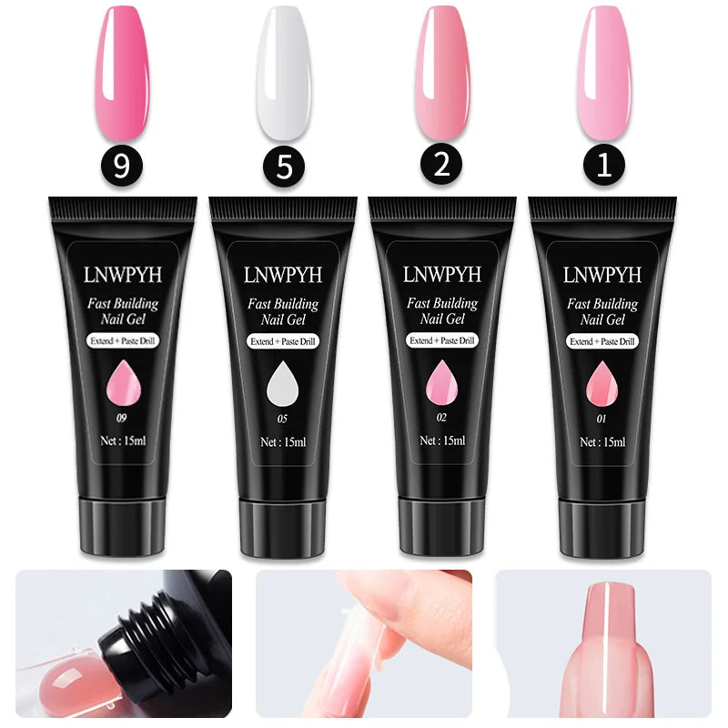 Nail Set Acrylic Manicure Kit Uv Lamp Dryer