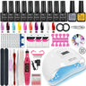 Nail Set Acrylic Manicure Kit Uv Lamp Dryer