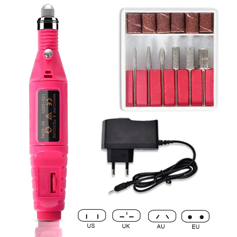 Nail Set Acrylic Manicure Kit Uv Lamp Dryer