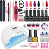 Nail Set Acrylic Manicure Kit Uv Lamp Dryer