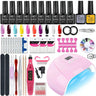 Nail Set Acrylic Manicure Kit Uv Lamp Dryer