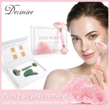 Natural Rose Quartz Jade Roller Gua Sha