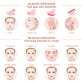 Natural Rose Quartz Jade Roller Gua Sha