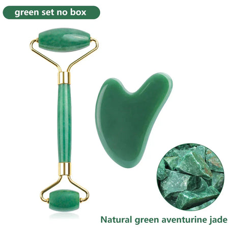 Natural Rose Quartz Jade Roller Gua Sha