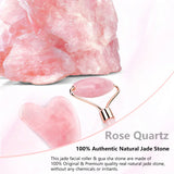 Natural Rose Quartz Jade Roller Gua Sha