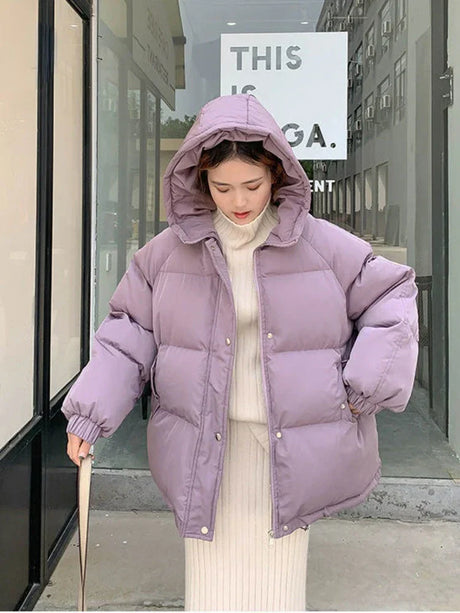 New Women Short Jacket Winter Thick Hooded Cotton