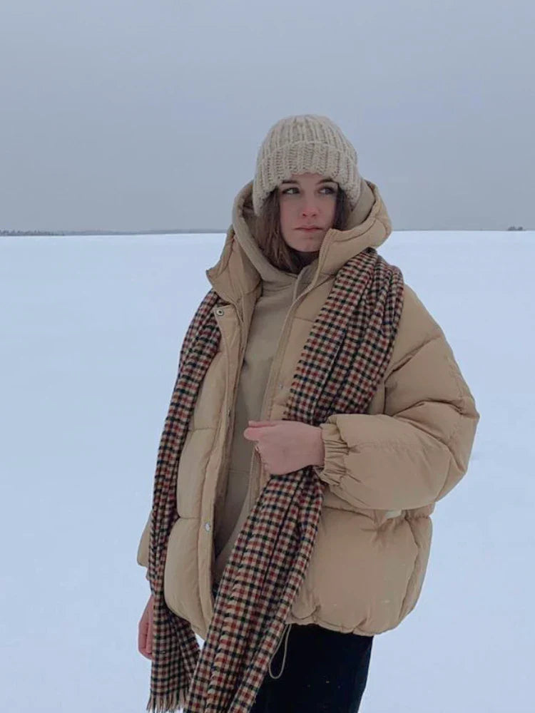 New Women Short Jacket Winter Thick Hooded Cotton