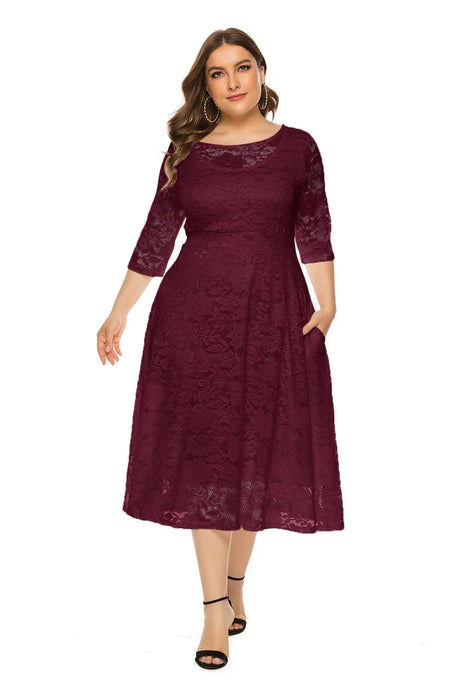 New Women Lace Length Evening Dress Elegant Unique