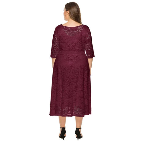 New Women Lace Length Evening Dress Elegant Unique