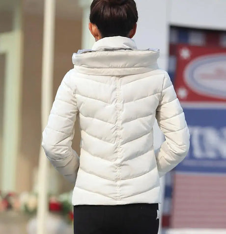 New Women' Cotton Coat Short Outwear Standing Collar