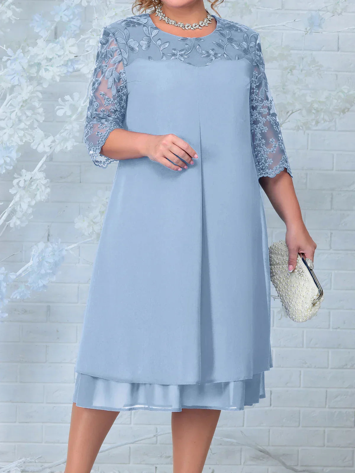 Dresses For Women Embroidery Floral Patchwork Fall Wedding