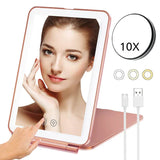 Portable Foldable Travel Makeup Mirror With Led Light