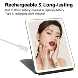 Portable Foldable Travel Makeup Mirror With Led Light