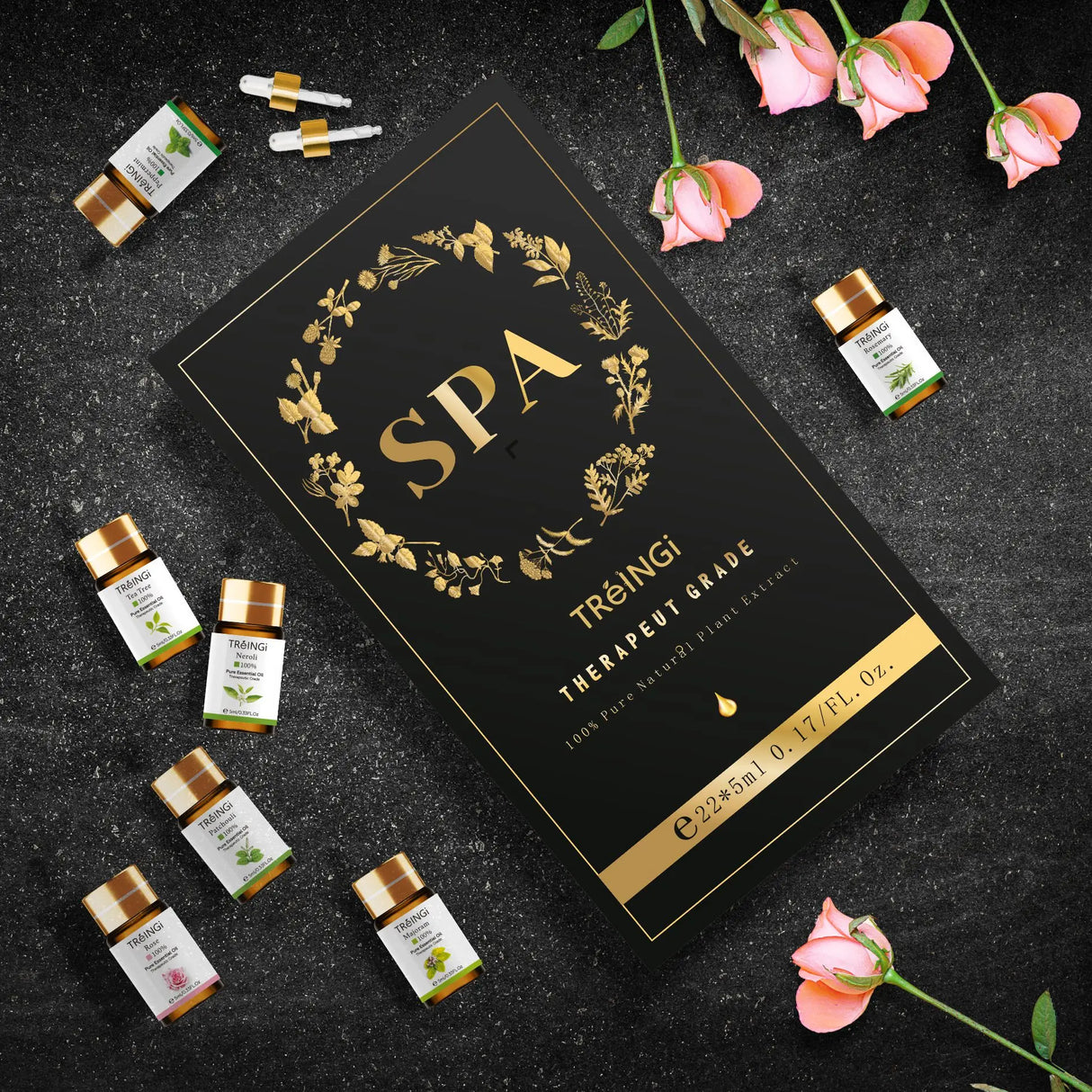 Pure Natural Essential Oils Gift Box Spa