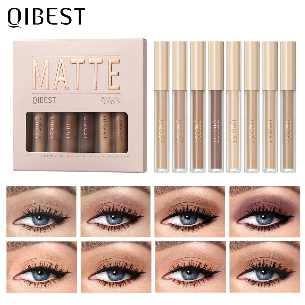 Qibest Colors Liquid Eyeshadow Sets Matte Eyeshadow