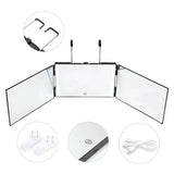 Retractable Adjustable Trifold Mirror Self Hairdressing Shaving Makeup