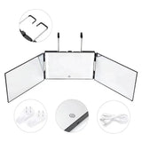 Retractable Adjustable Trifold Mirror Self Hairdressing Shaving Makeup