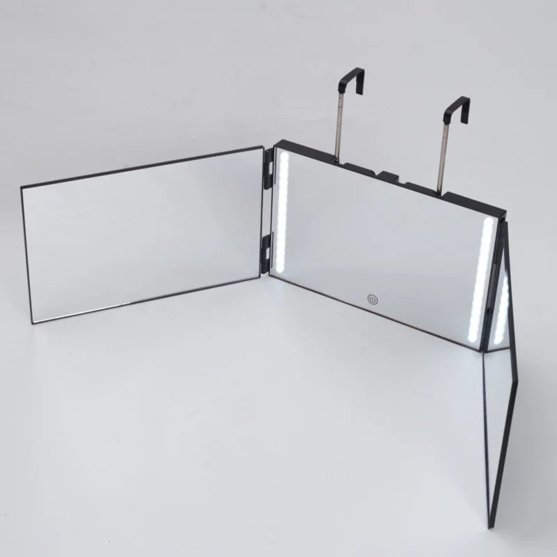 Retractable Adjustable Trifold Mirror Self Hairdressing Shaving Makeup