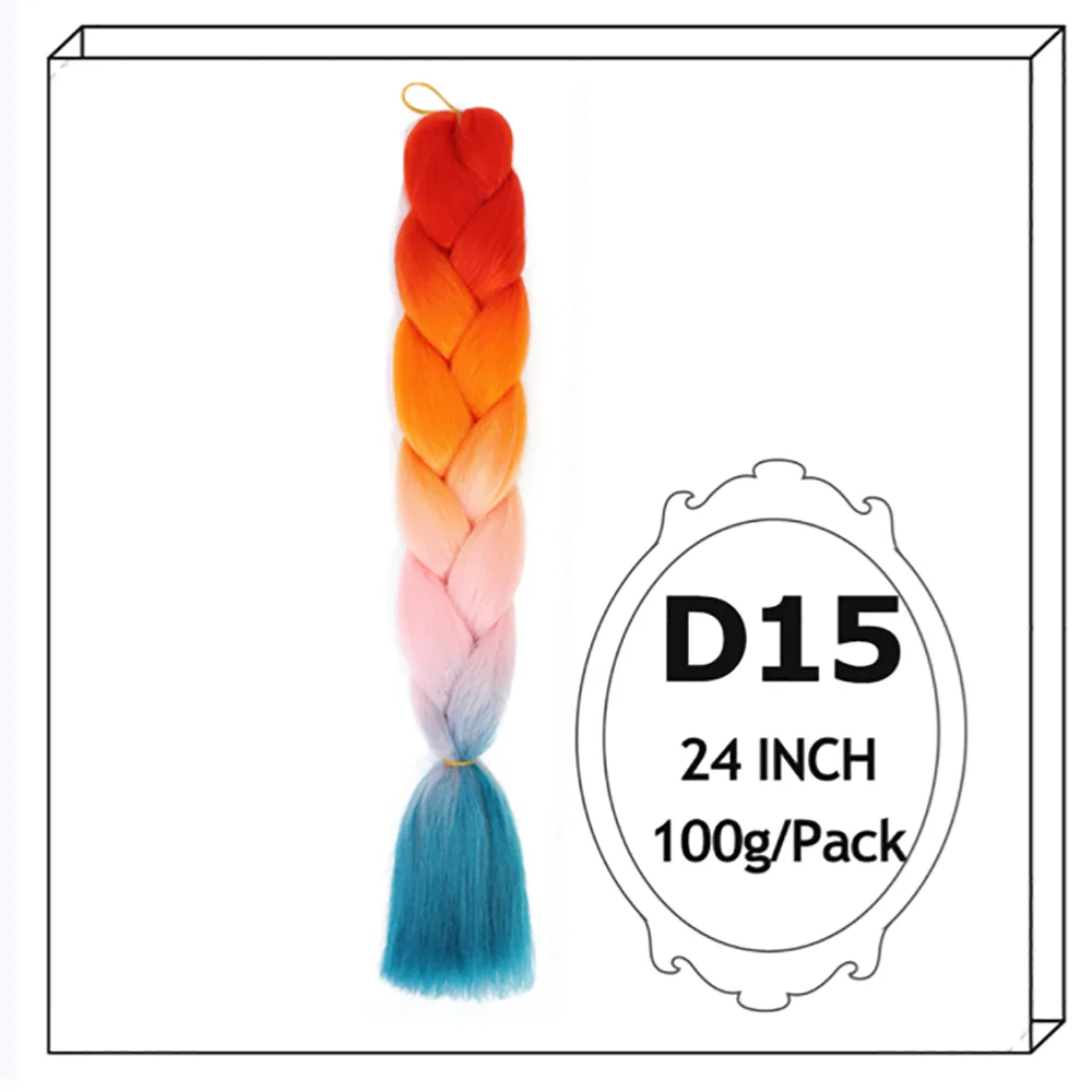 Synthetic Long Jumbo Ombre Braiding Hair For Women