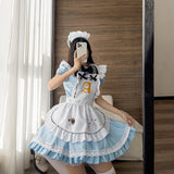 Blue Alice Playing Cards Lolita Maid Dress Costumes