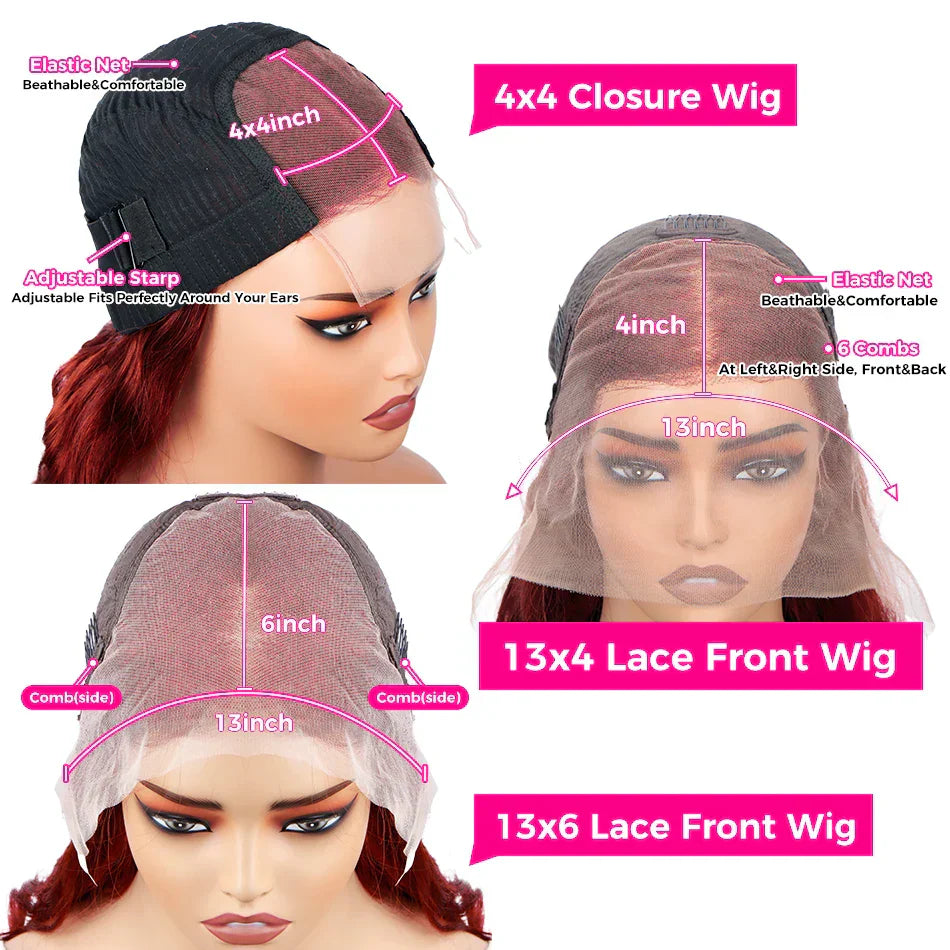 Reddish Brown Hd Lace Frontal Wig Preplucked