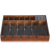 Professional Barber Wooden Clipper Tray Anti-Slip Hairdresser Trimmer