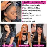 Hd Lace Frontal Wig 13X6 13X4 Bone Straight