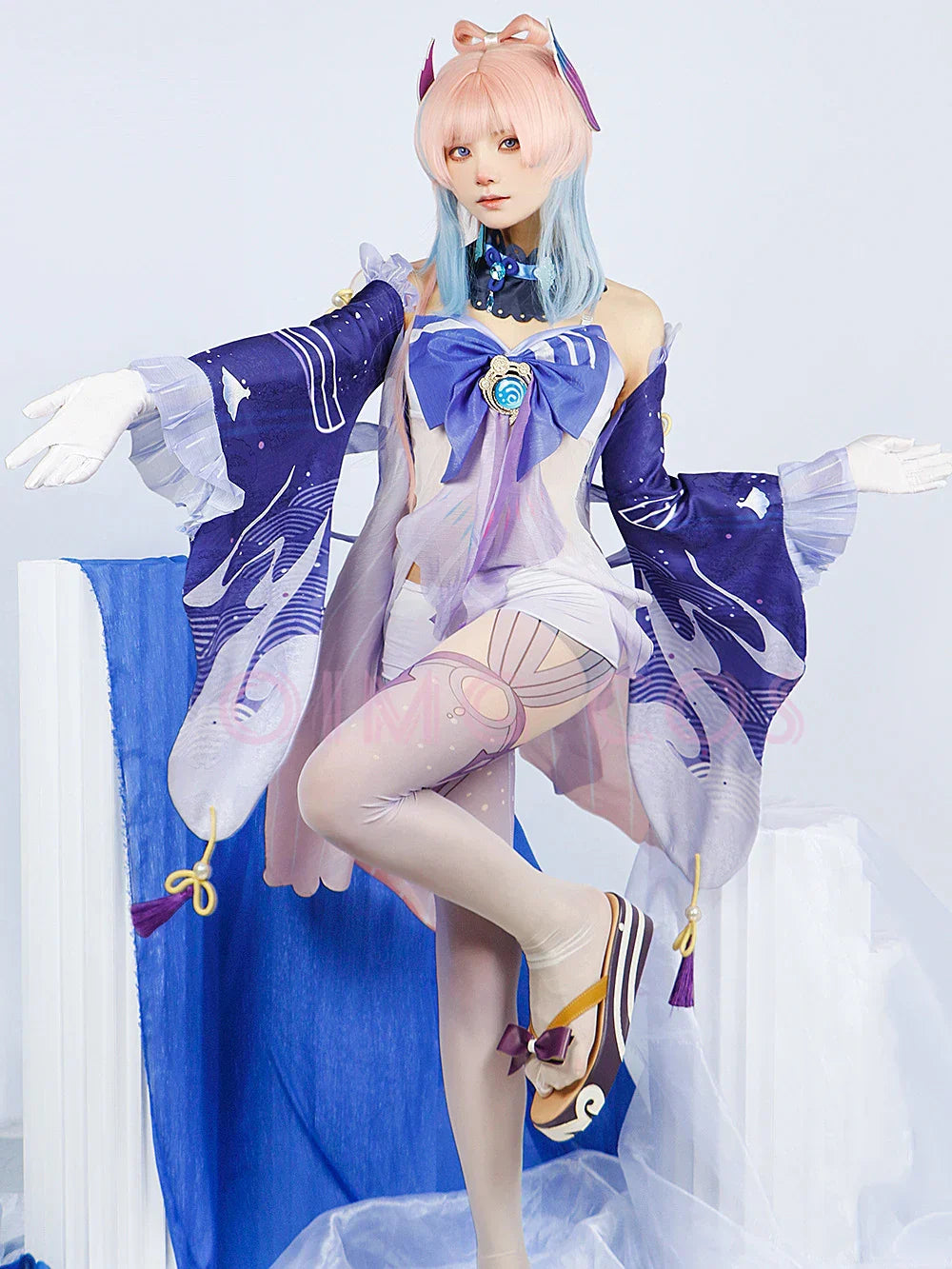 Sangonomiya Kokomi Cosplay Costume Genshin Impact Uniform Wig