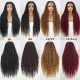 Long Full Lace Front Wigs Boho Cornrow Box