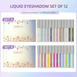 Qibest Colors Glitter Liquid Eyeshadow Waterproof Metallic