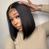Sleek Ginger Orange Lace Front Short Bob Wigs