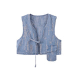 Kids Street Dance Hip Hop Clothing Suit Denim