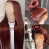 Reddish Brown Lace Front Human Hair Wigs Pre