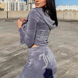 New Tracksuit Women Velvet Coutoure Couture Sweatsuits For