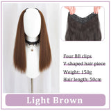Weilai Women'S V-Shaped Long Hair Extension Synthetic Wig